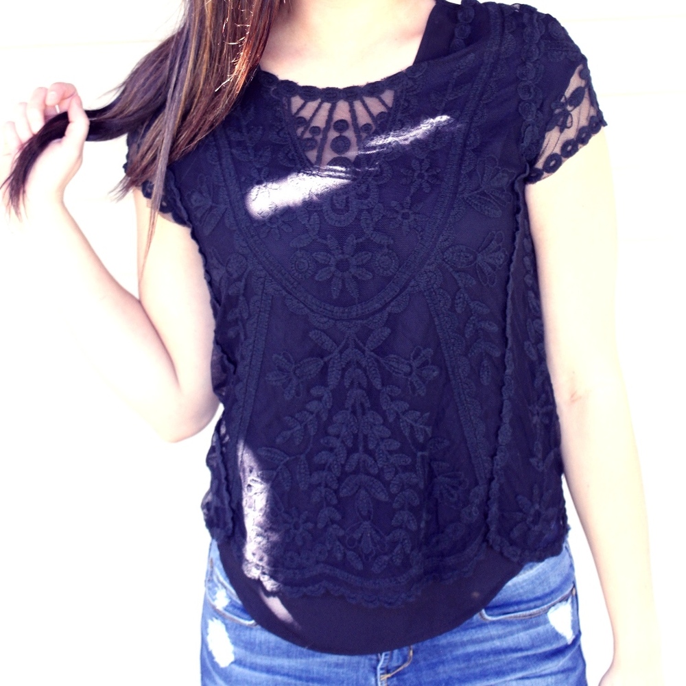 Black Lace Top